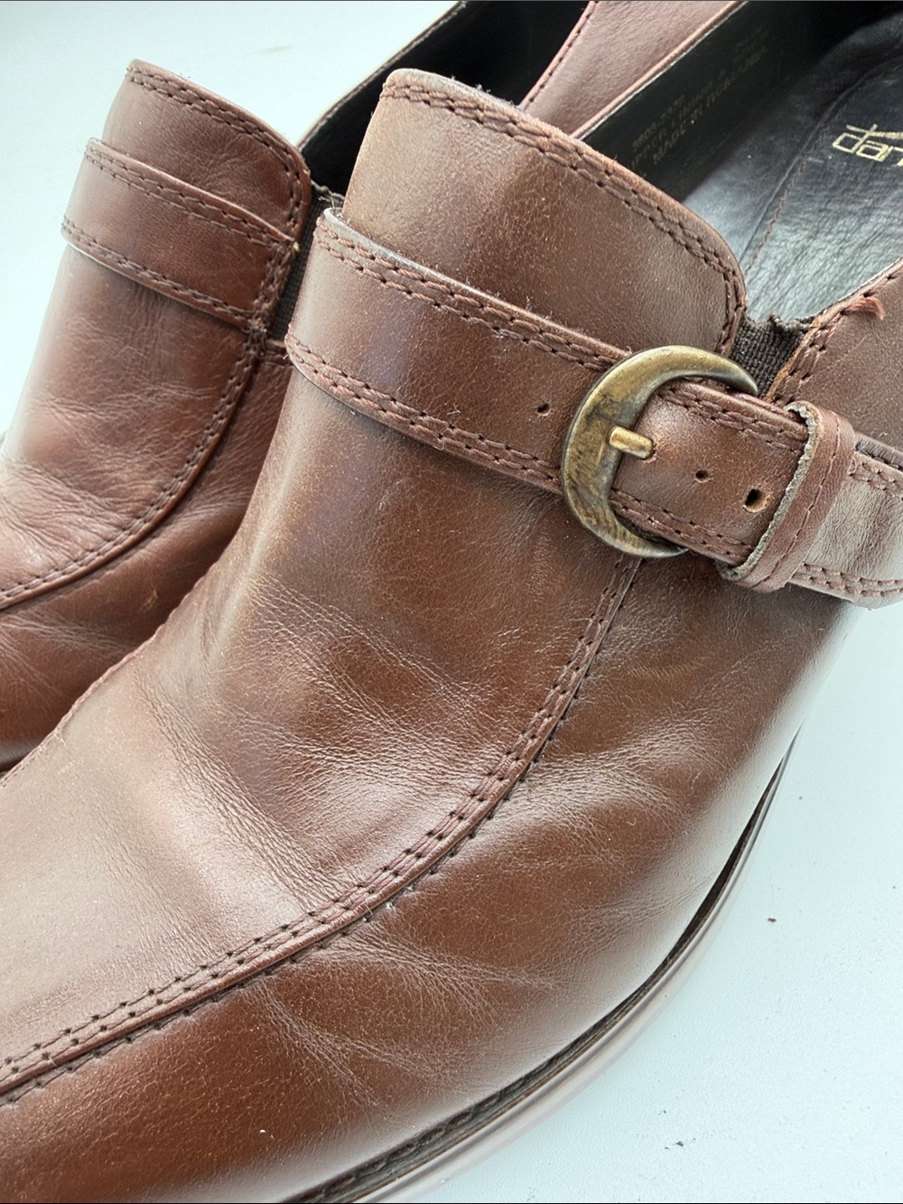 DANSKO sz40 Brown Leather Block Heel Loafer AMAZING